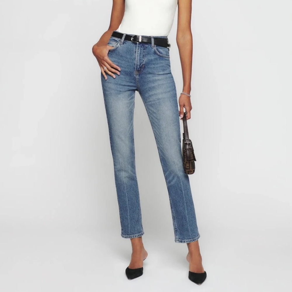 Reformation Women's Straight Leg Jeans in Blue Liza